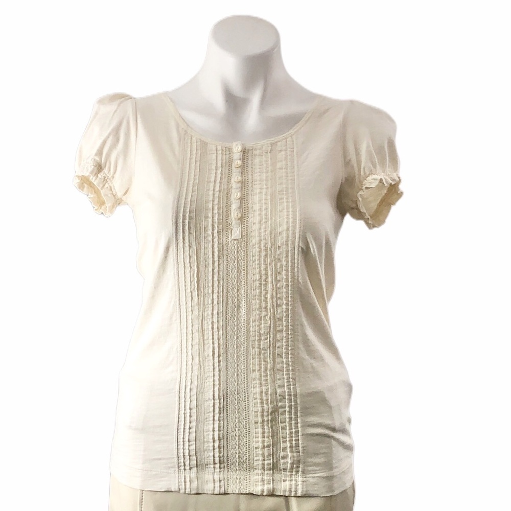 Lauren Jeans Company Short Sleeve Prairie Top